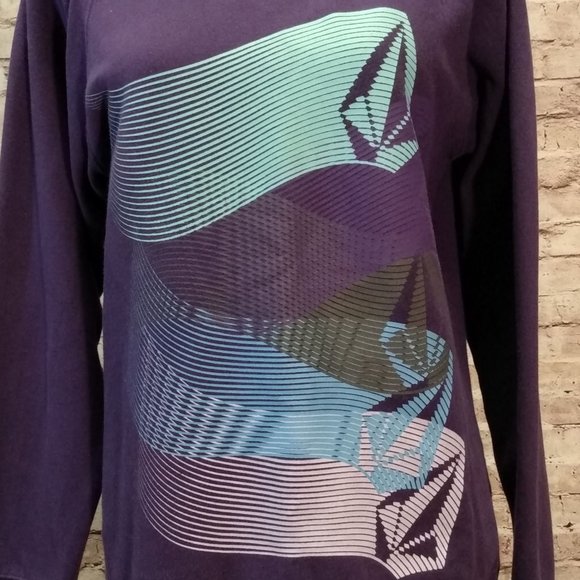 Volcom Purple Sweatshirt w/Graphic Design Size XL - Picture 4 of 6